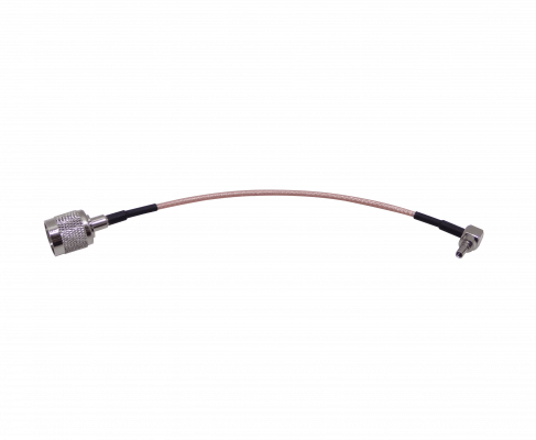 9M1TM-20CM Cable Coaxial RG174 CRC9 Macho Acodado 90° a TNC Macho 20cm