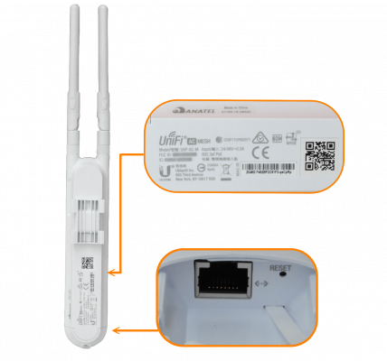 UAP-AC-M-5 UBIQUITI 5-Pack AC1200 Doble Banda 2,4/5GHz 300/867Mbps PoE Pasivo 24V Puerto 1-1000 2 Antenas RPSMA 3/4dBi