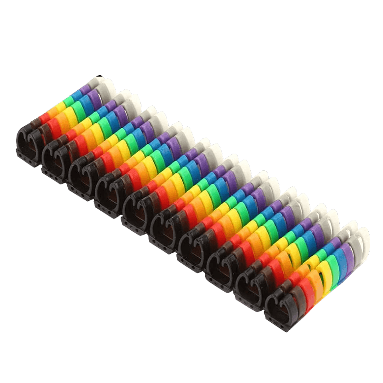MARKER-UTP Juego de 100 Marcadores Numéricos para Cable Cat5/Cat6, Dígitos 0-9 (10 de Cada)