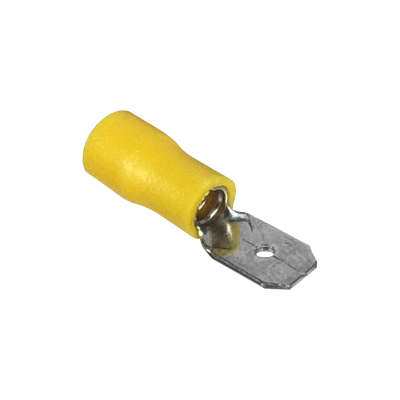 TFMM-68 6,35x0,8mm Amarillo Macho Semi-Aislado Faston 4-6mm2 50-un PVC