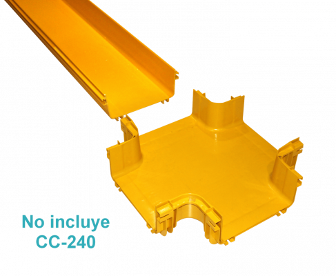 CCA-240-X 240x100mm Unión de Derivación Horizontal Amarilla PC+ABS LSZH Hembra