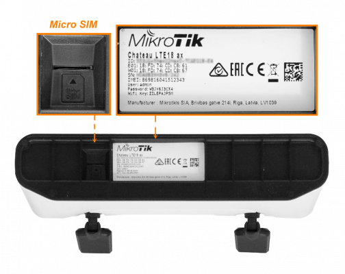 CHATEAU-LTE18-AX MIKROTIK Router LTE18 4-1000 1-2500 11ax con Ranura SIM S53UG+5HaxD2HaxD-TC&EG18-EA