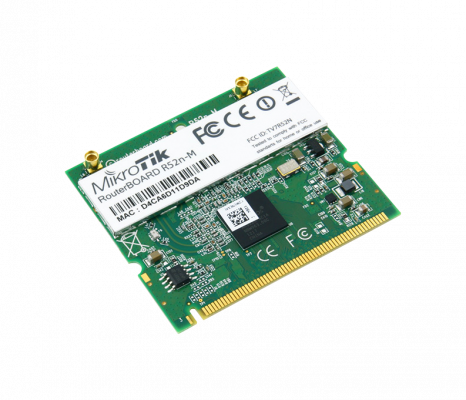 R52NM MIKROTIK 2-MMCX 23DBM 2,4GHZ/5GHZ A/B/G/N300 200MW AR9220 TARJETA MINIPCI