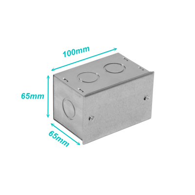 FPCWM-1 A01 Caja Metálica Zincada de 100x65x65mm con Cubierta de 106x69mm