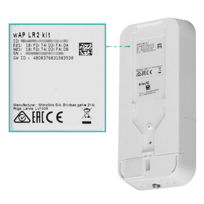 WAP-LR2 MIKROTIK LoRa 2,4GHz Ganancia 4,7dBi Conector SMA-H Antena Externa 2,4GHz-Wifi 2x2-2dBi 1-100 Licencia L4