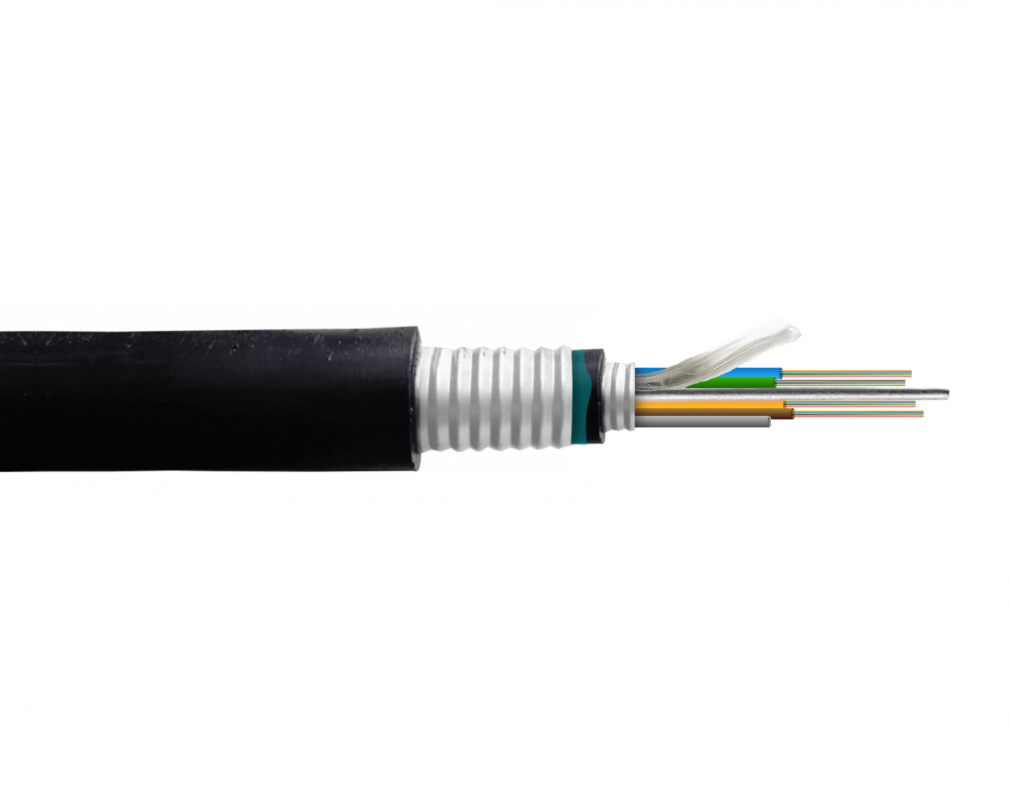 CFSF24 Subterraneo SM 24-Fibra G652D Cable Armadura 2xPE 12,5mm Monomodo GYTA53
