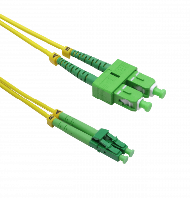 JFSAB3 3 metros SC/APC-LC/APC Monomodo SM Dúplex Latiguillo de Fibra Óptica 9/125µm 3mm