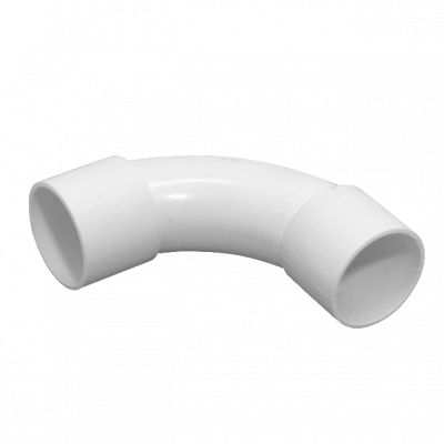 PVC40-C LINKCHIP Codo curvo blanco de 40 mm para tubería de PVC