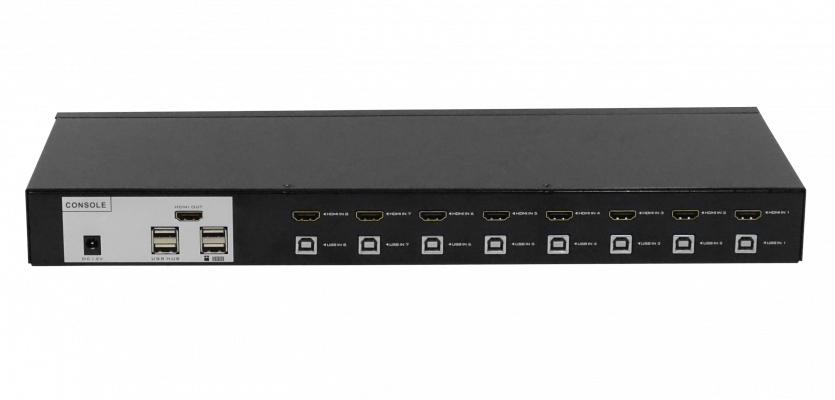 HKVM-8. Conmutador 8 puertos HDMI-USB incluye 8-USB2.0 manejo necesita-5V Inalámbrico+Control-1 4K 2160p 30Hz