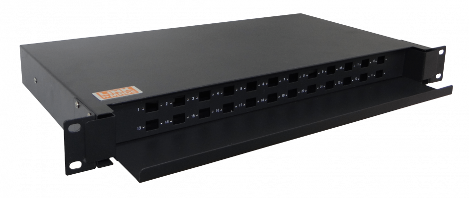 CFR24CL-D. LINKMADE Corredera 24-SC 48-LC Panel Fibra 1U necesita-Acoplamientos-Rectangulares