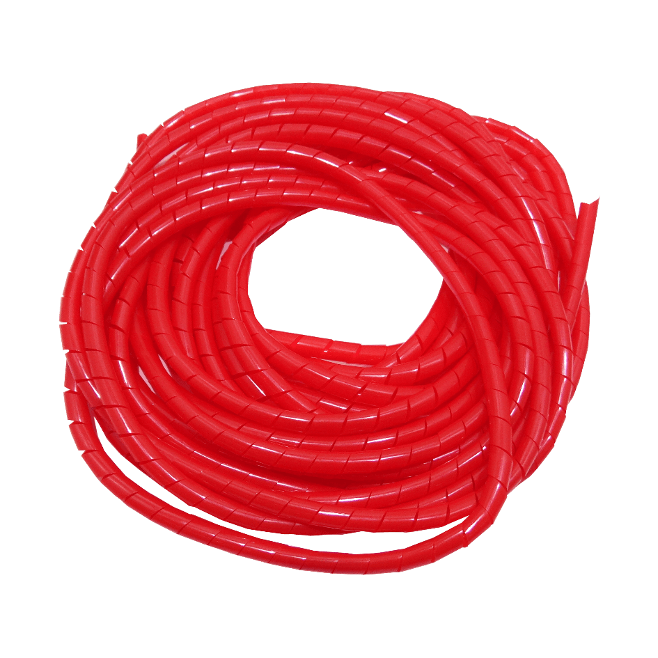 KS-12R PE Rojo 12mt 12/15/0,85mm Espiral Atrapa Cable Ordenador