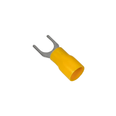 HORQ-6560 TERMINAL HORQUILLA-6,5MM 4,0-6,0MM2 50-UNIDADES CONECTOR AMARILLO CON AISLAMIENTO PVC