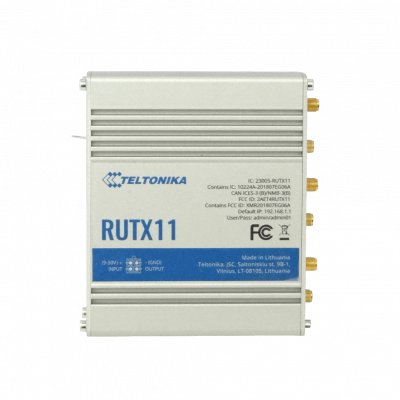 RUTX11 TELTONIKA Enrutador Inalámbrico 4G/LTE-300mbps Doble-Sim 3-Antena-SMA 4-Puertos-1000 1-USB GPS