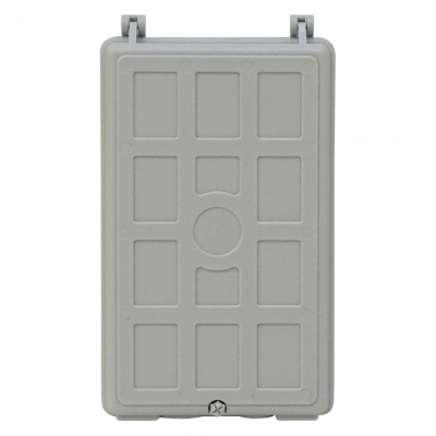 BOX-24C 24-Manguito 8-CL-Rectangular IP52 Caja Gris Terminación Fibra Óptica NAP