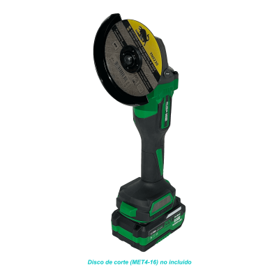 ESME-1000. Amoladora angular inalámbrica RUI de 1kW, disco 125mm (4-1/2 pulgadas), incluye 2 baterías