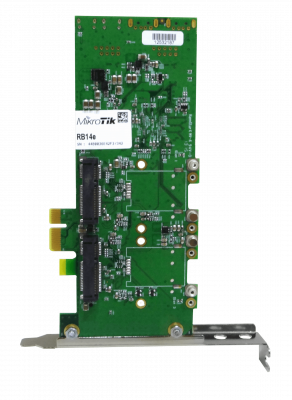 RB14E MIKROTIK TARJETA CONVERTIDORA DE 4 RANURAS MINIPCIE A INTERFAZ PCIe-x1