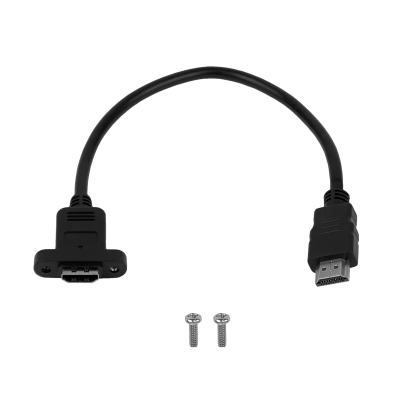 HDMI-HM Conector HDMI Macho a Hembra Enroscable de 30cm Resolución 1080p