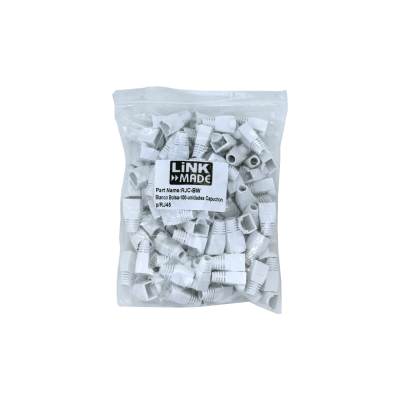 RJC-BW Blanco Bolsa-100-unidades Capuchon p/RJ45
