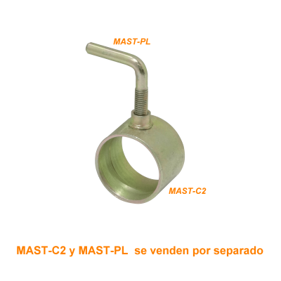 MAST-C2 Base de Fijación para Mástil Telescópico, Requiere Tubo de 38mm MAST-PL
