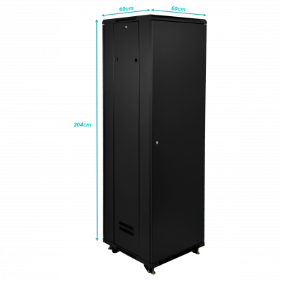 RK42-6LD LINKMADE Estructura Rack 42U Desmontable Panel Cristal Profundidad 600mm 60cm Ventilador Bandeja Extraíble