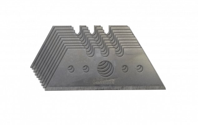 CUCH-T10 10 Repuestos de Cuchilla Trapezoidal Metálica Profesional para Cartón TipTop