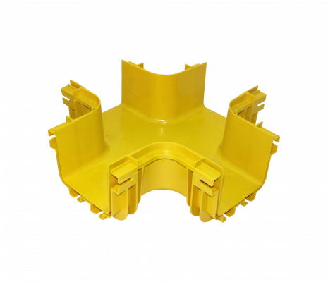 CCA-120-X 120x100mm Empalme Cruzado Horizontal Amarillo PC+ABS LSZH Conector Hembra
