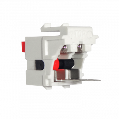 KS2RN ICC Conector Keystone de 2 Pines para Altavoz Rojo-Negro Calibre Máximo AWG16 UL