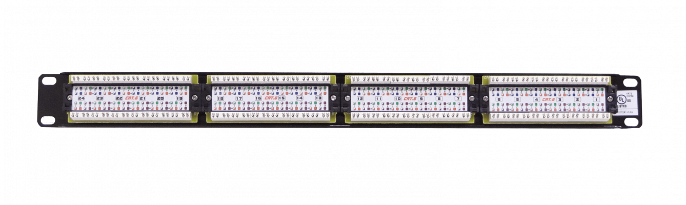 PP624L LINKMADE 24-RJ45 CAT6 UTP PATCHPANEL 1U CERTIFIC UL