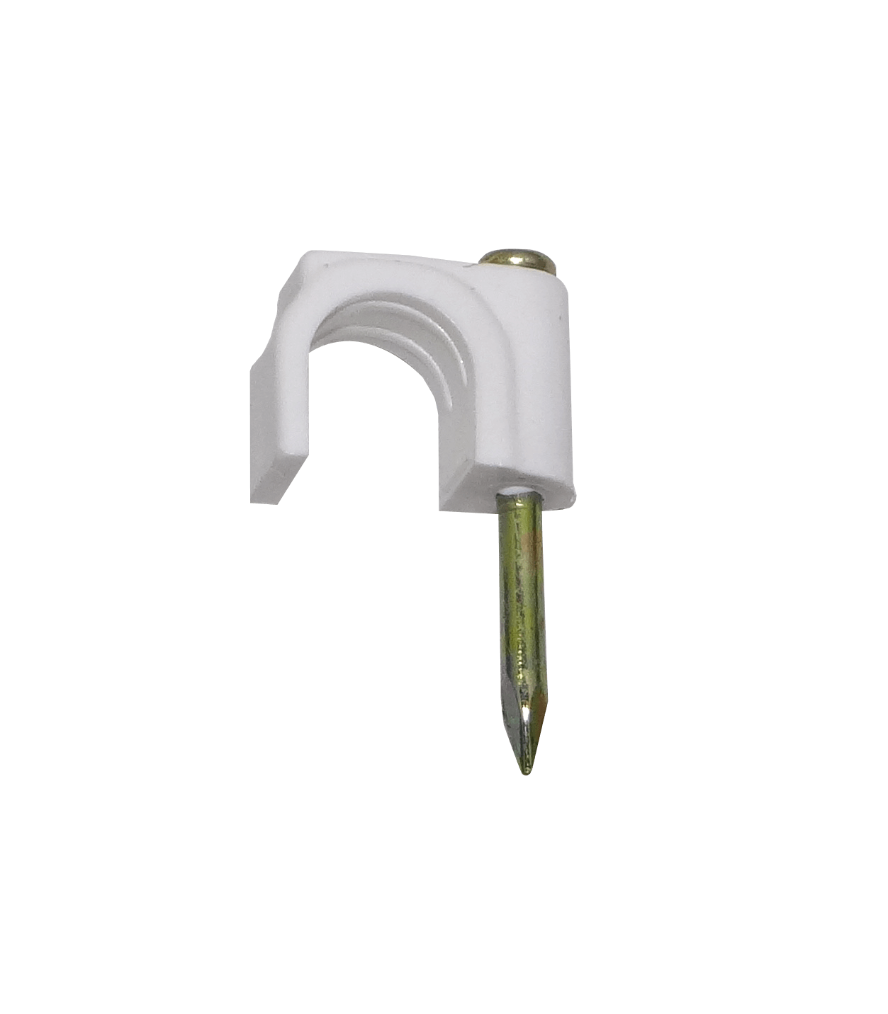 GRAMPA-C8W KALOP 50-UN C8 Blanca 8x8mm Clavo-12x2mm Zincado Sujeta-Cable Coaxial