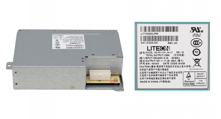 PWR-1941-POE. CISCO Fuente poder 12VDC 135W 11,3A 100-240VAC req-C13 341-0324-04