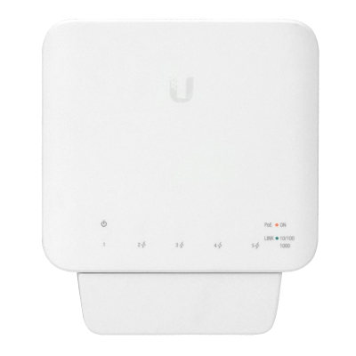 USW-FLEX-3 UBIQUITI Conmutador 3 Puertos 5-1000-PoE(necesita-1-entrada) Potencia-máx-46W-totales Intemperie requiere-af/bt+