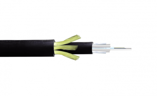 CFSS12 SM Cable ADSS monomodo de 12 hilos G652D con cubierta exterior de polietileno de doble camisa, tramo de 200 metros y diámetro de 13mm