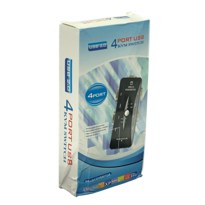 KVM41UA Conmutador-KVM-4-USB/VGA Concentrador-3-USB2.0 necesita-Cables no-necesita-Adaptador-Corriente