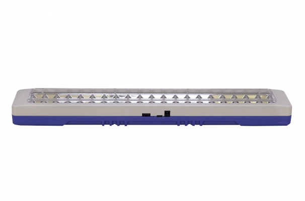 EL060 Luminaria de emergencia 60 LED 8 horas batería interna 4WH carga 5V USB-C 74x43x450mm