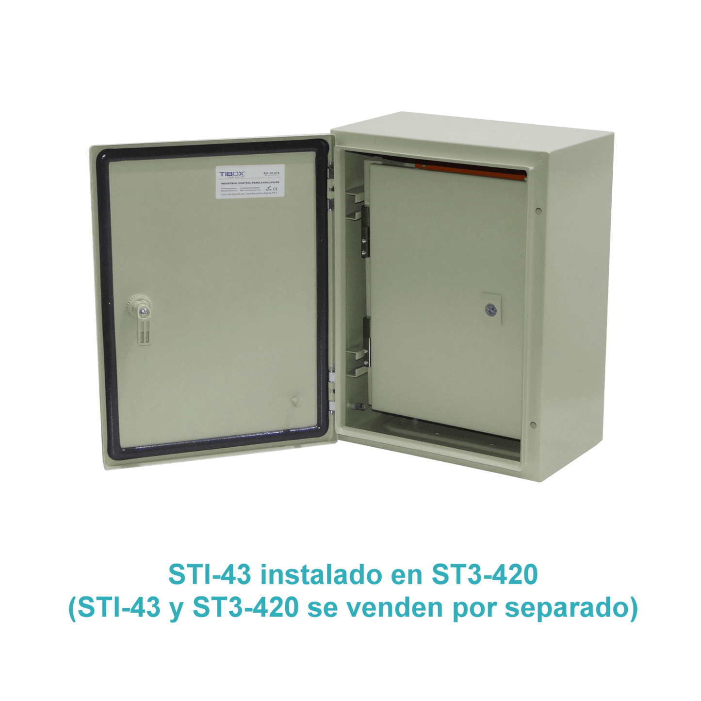 STI-43 TIBOX 400x300mm Cubierta para Cuadro ST3-420 Panel-interno Basculante