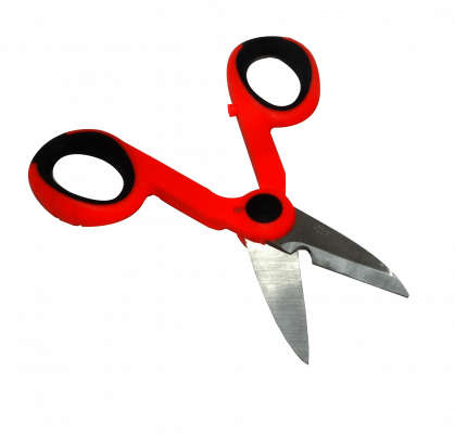 KCS RUBICON Tijera para corte de Kevlar en acero inoxidable de 140mm