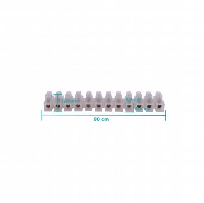 REGLETA-3A 3-Ampere 0,75mm2 12-Pares Regleta-Tornillos 380V 3A-Max 90x10x11mm