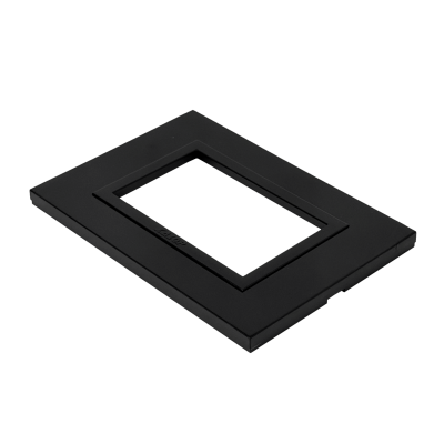 KEP-33 KALOP Placa de Pared Negra Diseño Zen Capacidad 3-Tomas Básica Cubierta 3-Módulos Dimensiones 128x89mm Referencia KS41511