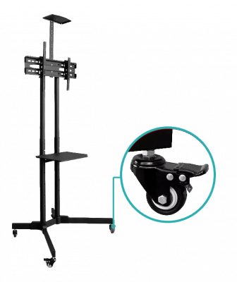 TV-MOVIL Soporte con Ruedas para Televisor de 32 a 65 Pulgadas