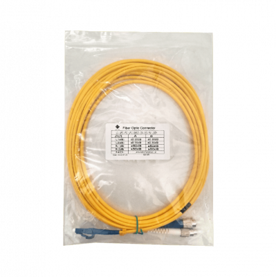JFSLF5 Cable de Conexión de Fibra Óptica Monomodo SM Dúplex LC-FC de 5 metros 9/125µm LSZH