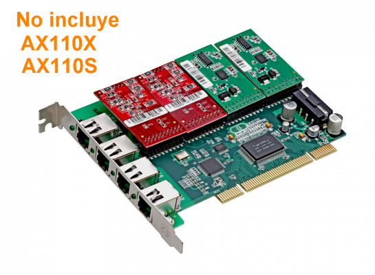 AX400P ATCOM PCI 4X 4-RJ11 REQ-AX110 3.3/5V 32BIT PLACA ASTERISK