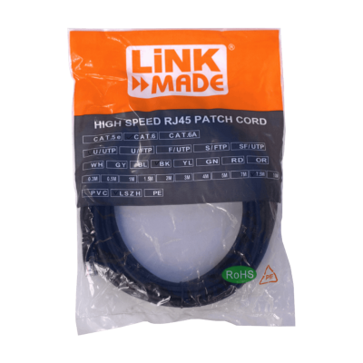 CP6N-75L LINKMADE 7,5METROS CAT6 NEGRO LSZH LATIGUILLO DE RED MOLDEADO MULTIHILO 7.5M