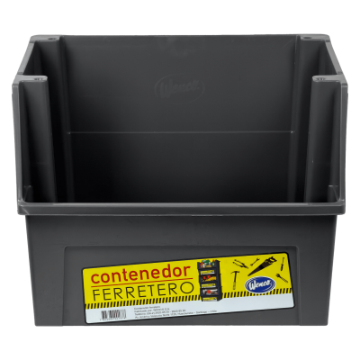 PLA-F WENCO Frontal Ferretero Apilable Gris 40x45cm 34cm-Alto Polipropileno