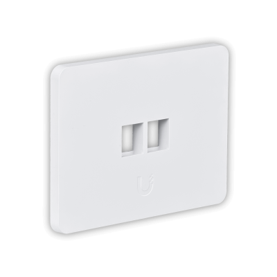 UFP2W UI 1-unidad Blanco 2-Keystone Horizontal Faceplate Pintable 118x88mm