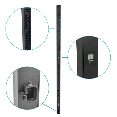 PDUMV20HV. TRIPPLITE Distribuidor Energía Vertical 20 Amperios 32 tomas C13 6 tomas C19 1 toma C20 incluye medidor corriente