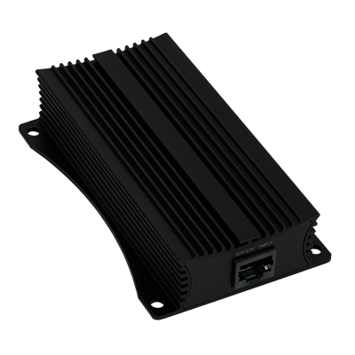 RBGPOE-CON-HP MIKROTIK DC-DC 48V-entrada(42-57V)-af 24V-salida 24W Transformador PoE-RJ45
