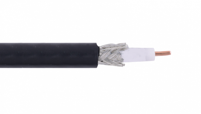 CCRG6N RG6 Negro 305 metros Bobina RG-6 Cable Coaxial 75ohm Aleación-CCS