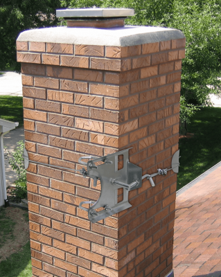 CHIMNEY Kit de Montaje para Chimenea Hasta 1-1/2-pulgadas Galvanizado