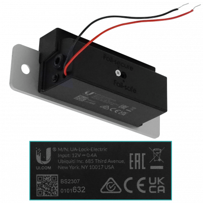 UA-LOCK-ELECTRIC UBIQUITI Cerradura Eléctrica 1200kg 12VDC 400mA ANSI