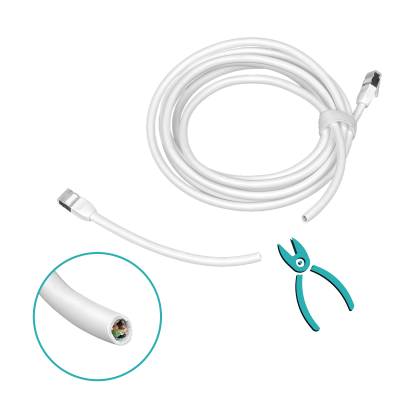 WOP-3 UBIQUITI 3 Metros Blanco F/UTP Categoría 5e Cable de Parcheo para Exterior UACC-Cable-Patch-Outdoor-3M-W
